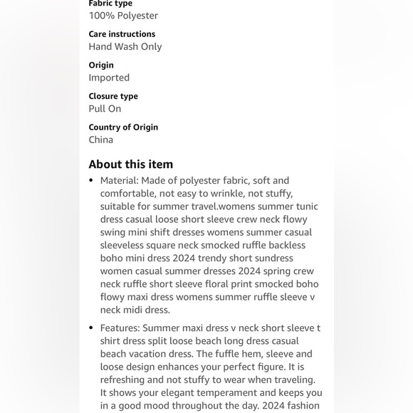 Summer Maxi Dress V Neck Short Sleeve T Shirt Dress Split Loose new - Picture 6 of 7